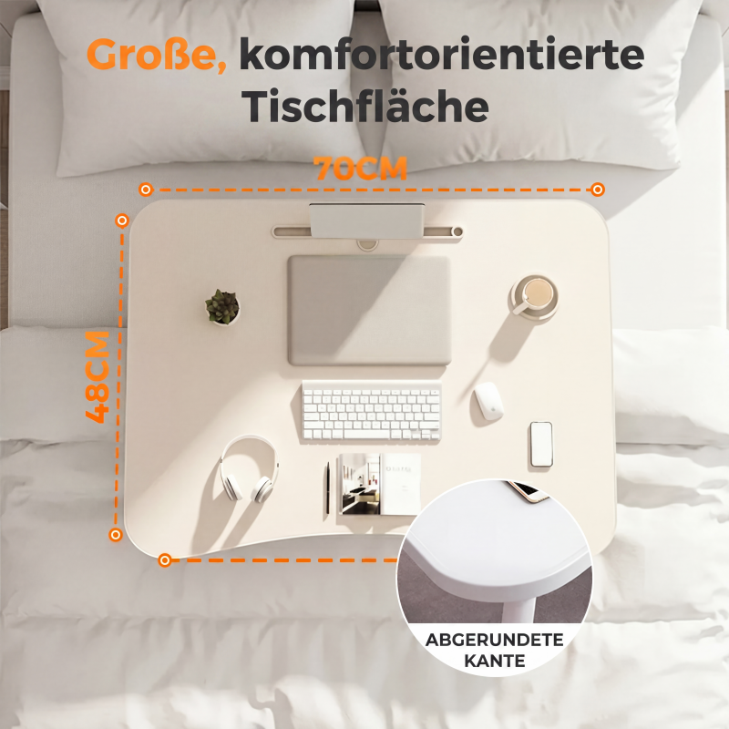 🛏️💻 Neu & Praktisch! ☕ Klappbarer Laptop-Bettisch mit Becherhalter – Stabil, platzsparend & mobil – Ideal fürs Bett, Sofa & unterwegs – Perfekt für Homeoffice, Filme, Frühstück & Gaming – Leicht zu verstauen & schnell aufgebaut 🛋️