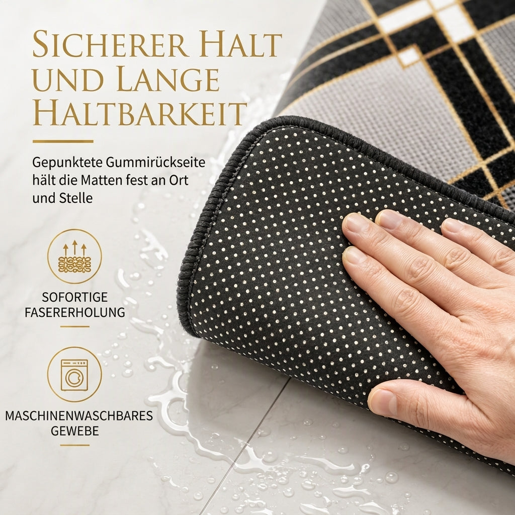 🛁 4-teiliges Badezimmer-Teppichset aus Mikrofaser – stark saugfähig, rutschfest & waschbar, weich wie Kaschmir