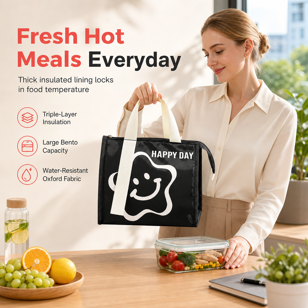 🥗 Mahlzeiten den ganzen Tag frisch halten! Isolierte verdickte Lunchtasche