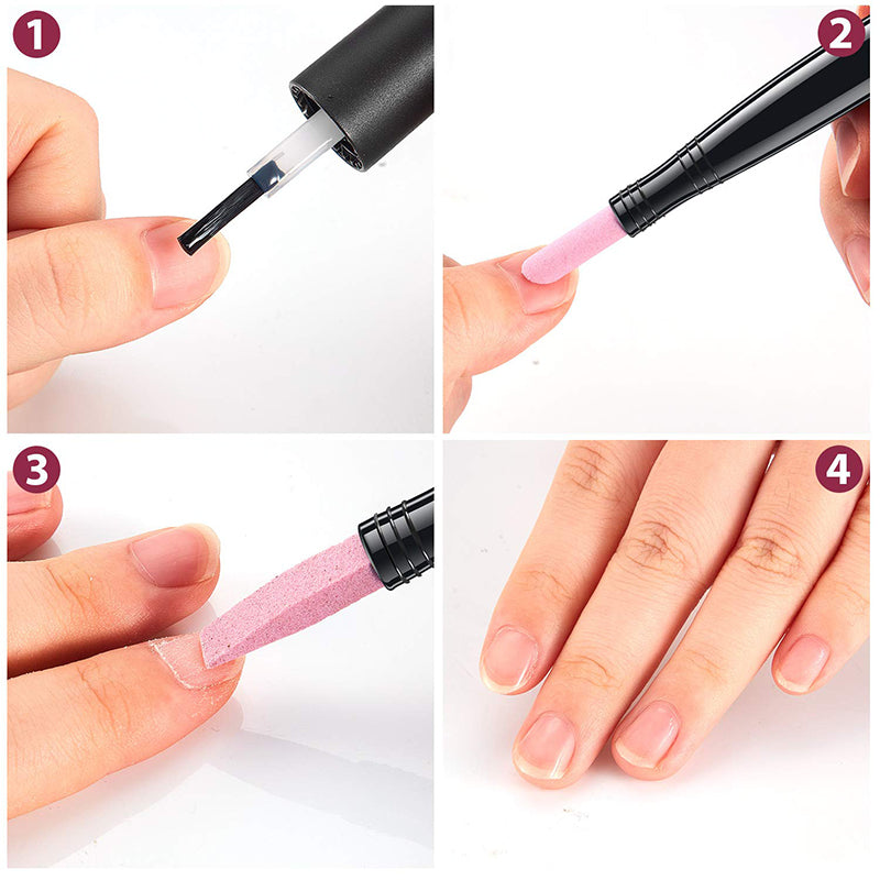 💅 Neu & 2-in-1! 💎 Doppelköpfiger Quarz-Nagelfeilen-Polierstift – Feile, Glätten & Polieren in einem – Feine Quarzspitzen, ergonomischer Stiftgriff – Ideal für Natur- & Gelnägel, Cuticula-Pflege & tägliches Maniküre-Setup ✨