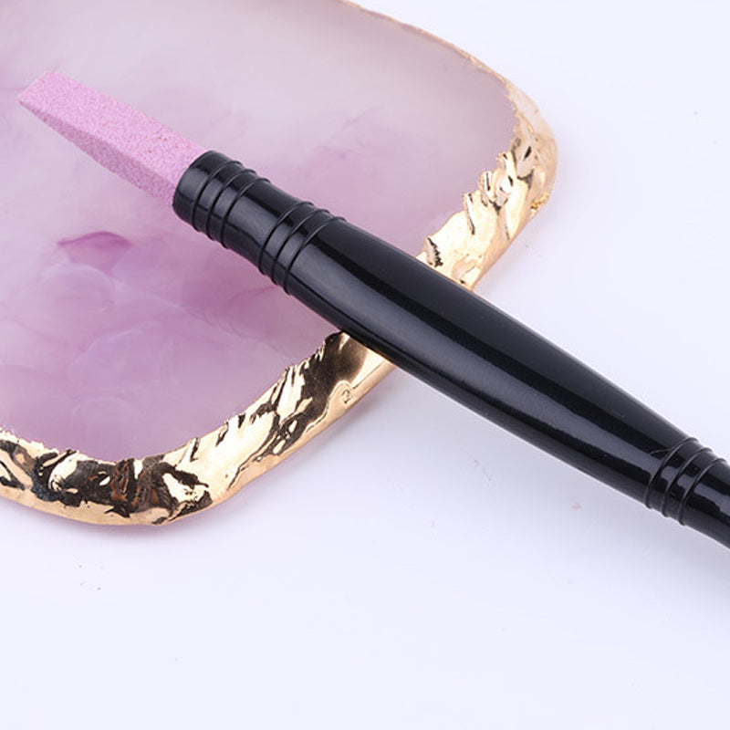 💅 Neu & 2-in-1! 💎 Doppelköpfiger Quarz-Nagelfeilen-Polierstift – Feile, Glätten & Polieren in einem – Feine Quarzspitzen, ergonomischer Stiftgriff – Ideal für Natur- & Gelnägel, Cuticula-Pflege & tägliches Maniküre-Setup ✨