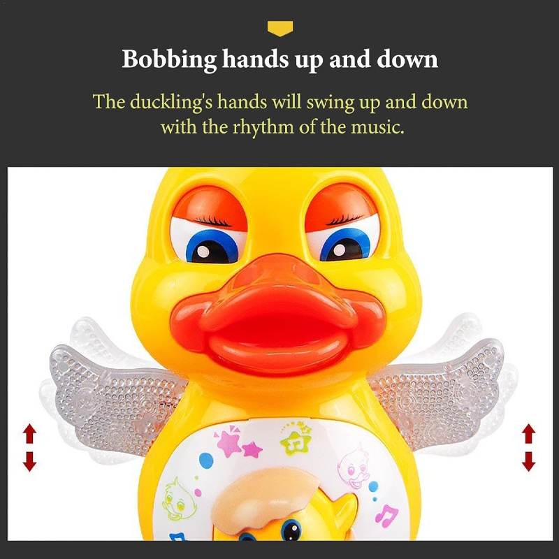 🦆 NEU! 🎵 Interaktives Musik-Entenspielzeug für Babys & Kleinkinder – Mit Liedern, Lichtern & Tasten – Lernt ABC, Zahlen & Tierlaute – Sanfte Bewegungen, sicher & BPA-frei – Für Sinnesförderung, Krabbeln & Einschlafbegleitung 👶