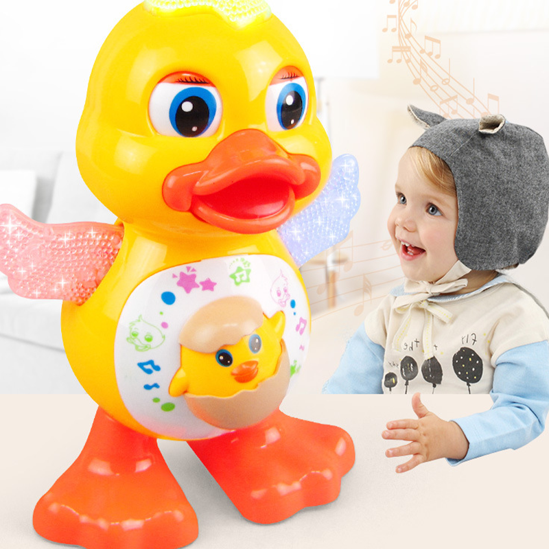 🦆 NEU! 🎵 Interaktives Musik-Entenspielzeug für Babys & Kleinkinder – Mit Liedern, Lichtern & Tasten – Lernt ABC, Zahlen & Tierlaute – Sanfte Bewegungen, sicher & BPA-frei – Für Sinnesförderung, Krabbeln & Einschlafbegleitung 👶