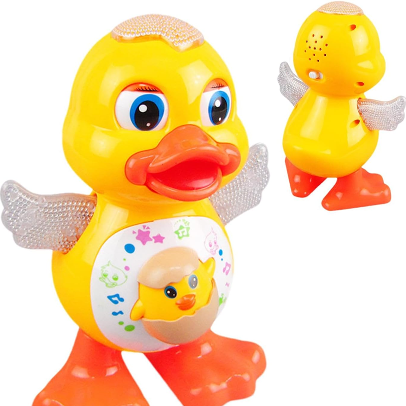 🦆 NEU! 🎵 Interaktives Musik-Entenspielzeug für Babys & Kleinkinder – Mit Liedern, Lichtern & Tasten – Lernt ABC, Zahlen & Tierlaute – Sanfte Bewegungen, sicher & BPA-frei – Für Sinnesförderung, Krabbeln & Einschlafbegleitung 👶