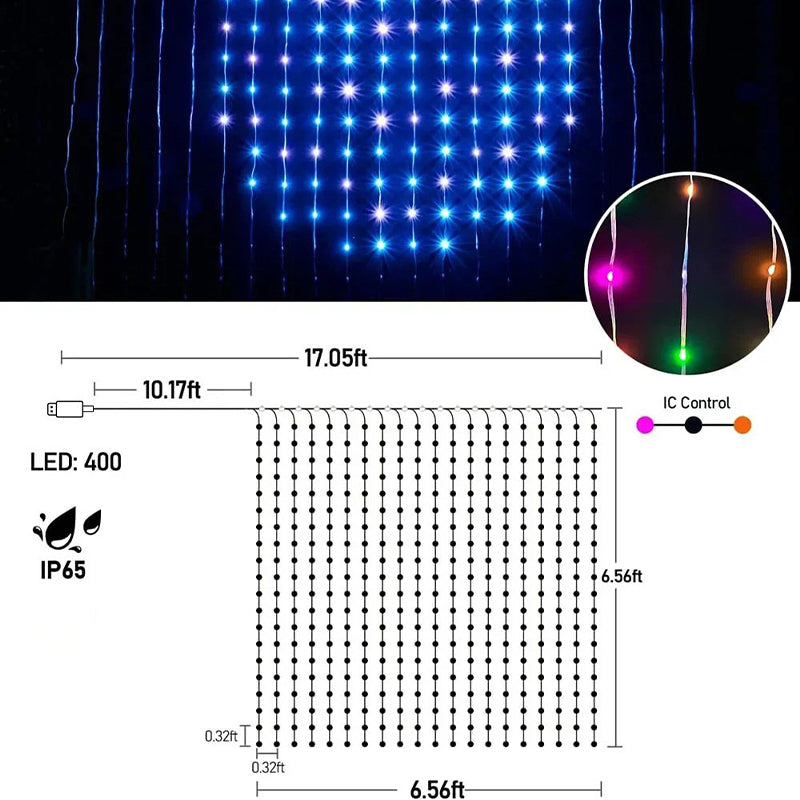💡 NEU! 🪟 Wasserdichte LED‑Vorhang‑Lichter – 3×3 m, 300 LEDs, 8 Modi & Fernbedienung – IP44/IP65 wasserdicht – Für Fenster, Balkon, Hochzeit & Weihnachten – Atmosphärisches Licht indoor wie outdoor ✨