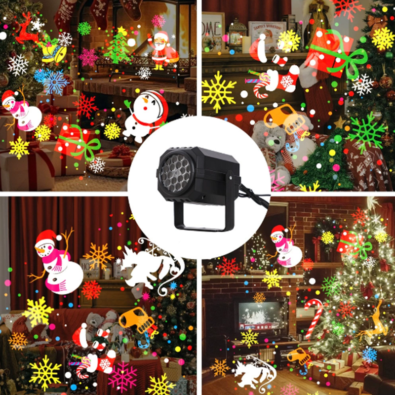 🎄 50% RABATT ✨ Rotierender LED-Weihnachtsprojektor, festliche Lichtmuster für Wand & Decke 🔄