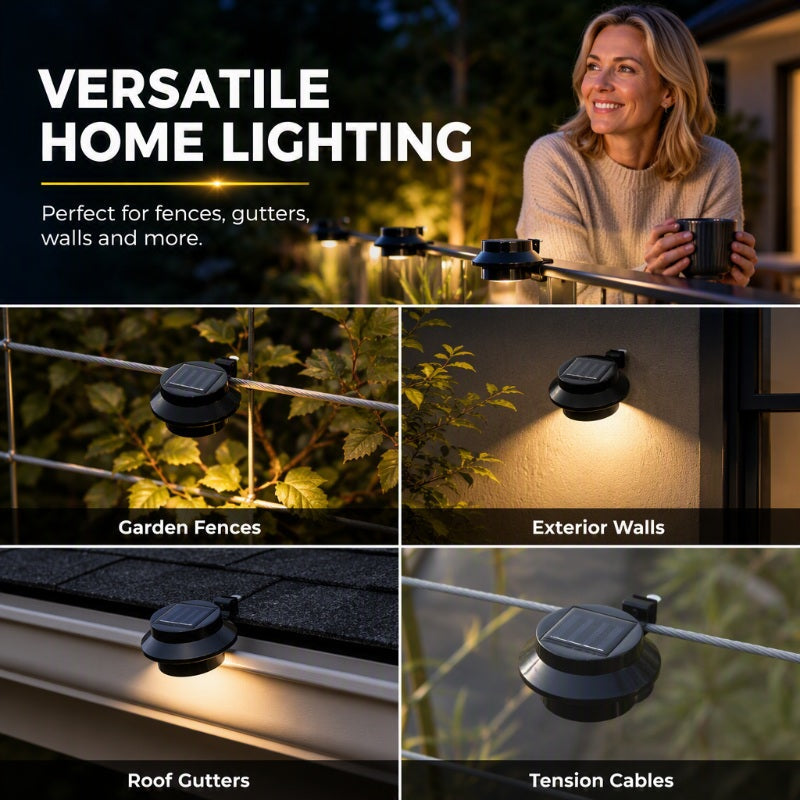 ⏳Begrenzte Zeit 50% Rabatt💥Outdoor Waterproof Solar LED Gutter Wall Lights