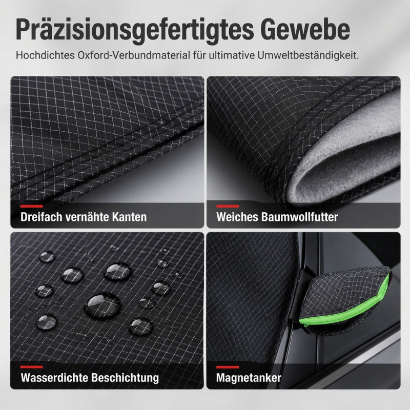🚗 50% RABATT! ❄️ Magnetische Windschutzscheibenabdeckung – Oxford, 6 Magnete & Diebstahlschutz ✨
