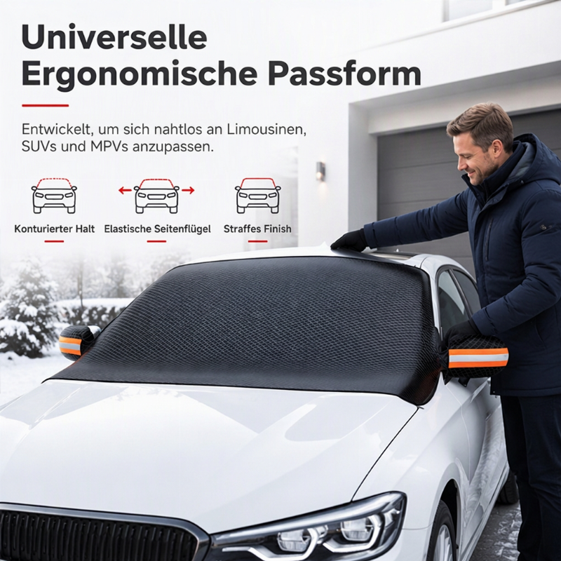 🚗 50% RABATT! ❄️ Magnetische Windschutzscheibenabdeckung – Oxford, 6 Magnete & Diebstahlschutz ✨