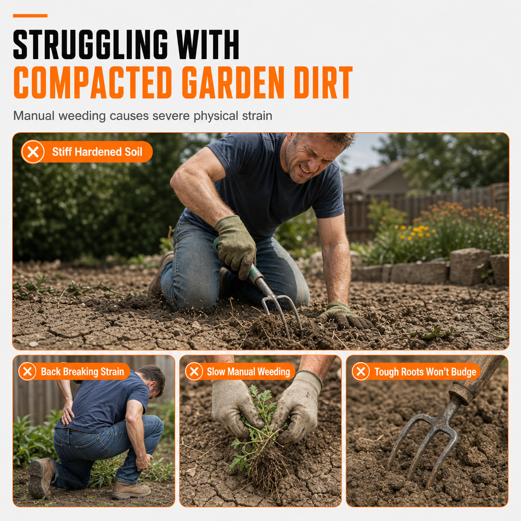 🌱 NEU! 🔋 Kabellose Mini‑Gartenfräse mit 21‑V‑Lithium‑Akku – Handlicher Bodenlockerer & Unkrautentferner – Drahtlos throughs Beet, 235 U/min, Manganstahl‑Zinken – Für Hochbeet, Gemüsegarten & Blumenrabatten ohne Kabelchaos 🪴