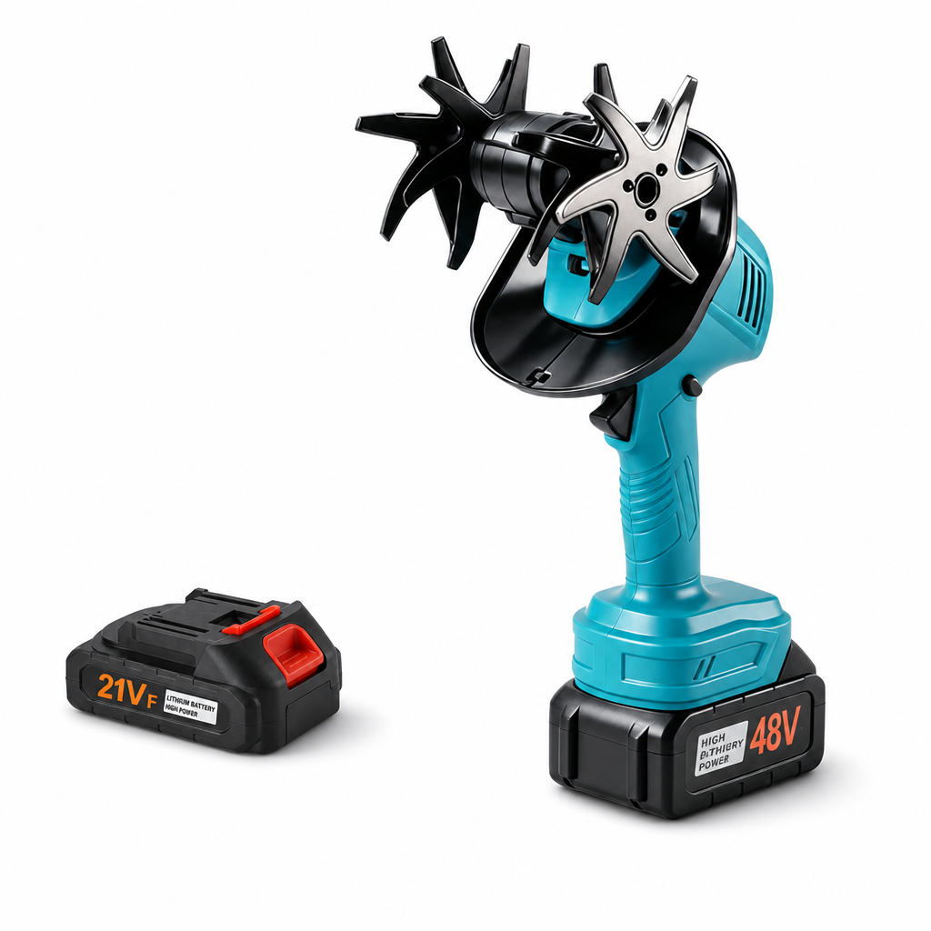 🌱 NEU! 🔋 Kabellose Mini‑Gartenfräse mit 21‑V‑Lithium‑Akku – Handlicher Bodenlockerer & Unkrautentferner – Drahtlos throughs Beet, 235 U/min, Manganstahl‑Zinken – Für Hochbeet, Gemüsegarten & Blumenrabatten ohne Kabelchaos 🪴