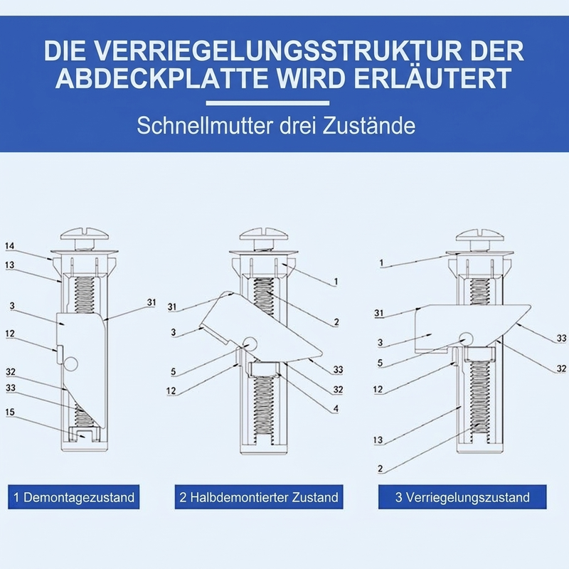 📢📢50% RABATT !!⏰Hochleistungs-Sitzbankschraubensatz für Toilettensitze