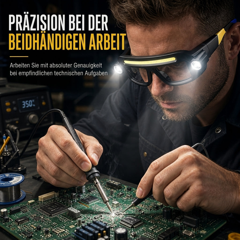 👓 LIMITIERTES ANGEBOT 50% RABATT! 💡 Doppelseitige klippbare Brillenzusatzleuchte – USB-aufladbar, handfrei, spritzwassergeschützt ✨