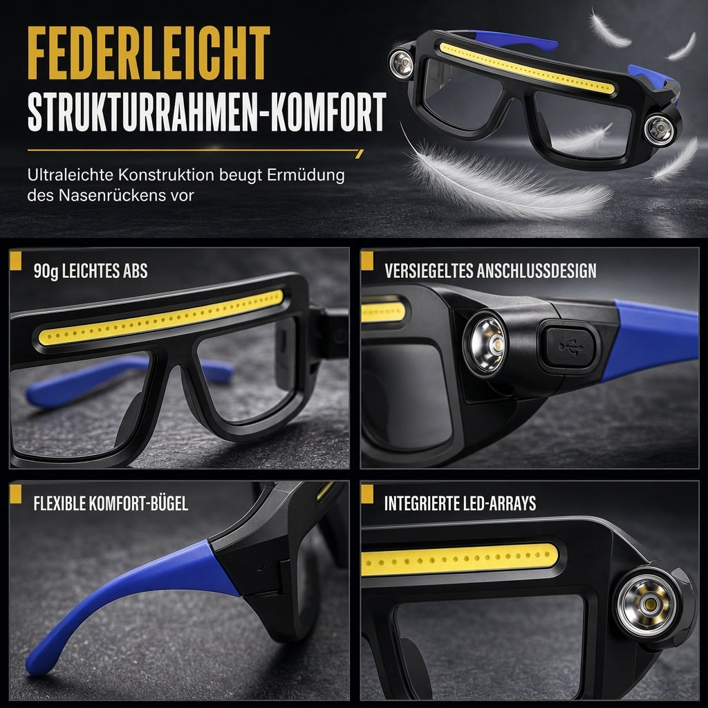 👓 LIMITIERTES ANGEBOT 50% RABATT! 💡 Doppelseitige klippbare Brillenzusatzleuchte – USB-aufladbar, handfrei, spritzwassergeschützt ✨