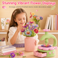 Kids DIY Flower Bouquet Making Kit with Flower Press Machine Arts and Crafts Toy Gift for Girls