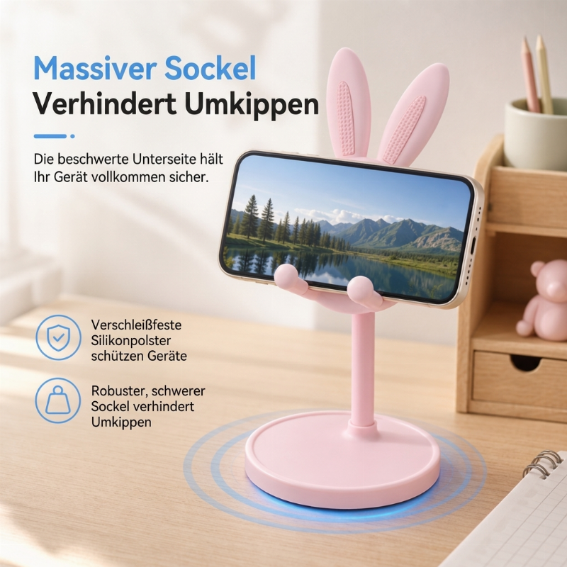 Niedlicher Kaninchen-Desktop-Handyständer