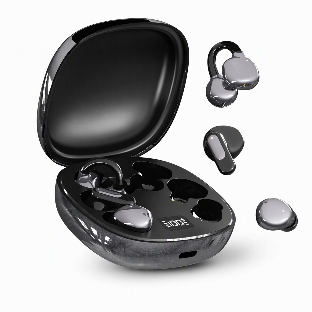 🎧 B115 3-in-1 Bluetooth-Kopfhörer – In-Ear & Ohrclip, komfortabel zum Schlafen mit Geräuschreduzierung und langer Akkulaufzeit