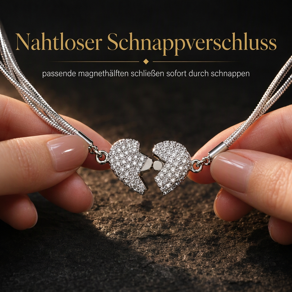 ⏳Begrenzte Zeit 50% Rabatt💥Minimalistischer magnetischer Liebesanhänger für Damen mit Strasssteinen