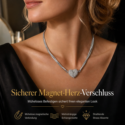 ⏳Begrenzte Zeit 50% Rabatt💥Minimalistischer magnetischer Liebesanhänger für Damen mit Strasssteinen