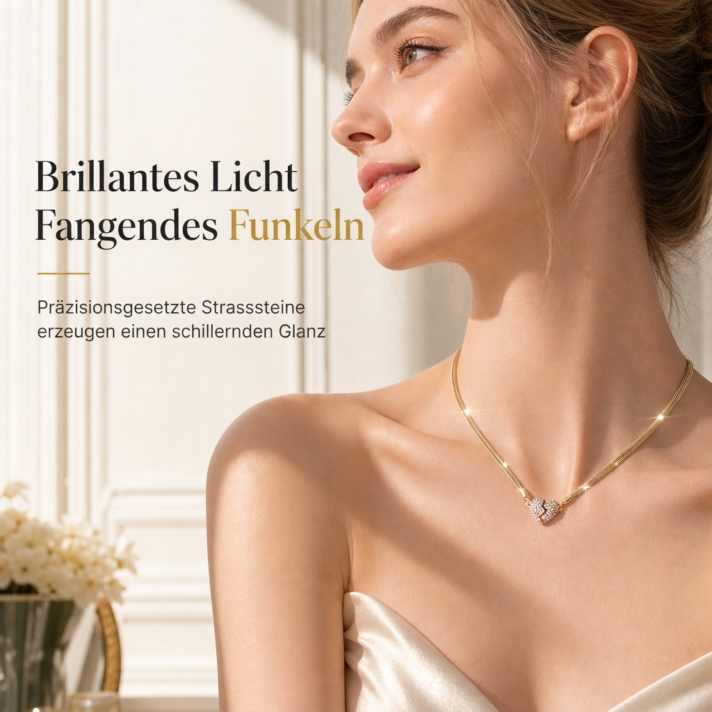 ⏳Begrenzte Zeit 50% Rabatt💥Minimalistischer magnetischer Liebesanhänger für Damen mit Strasssteinen