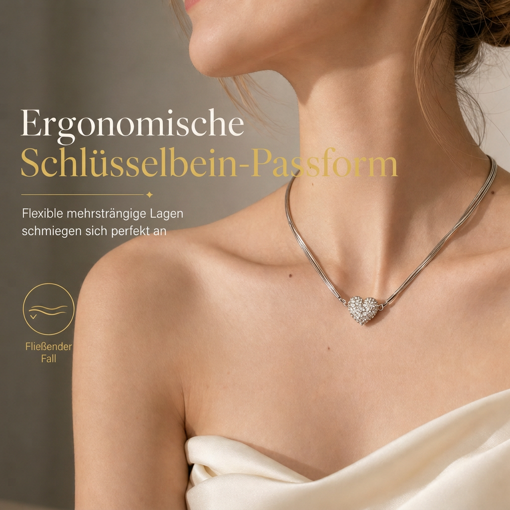 ⏳Begrenzte Zeit 50% Rabatt💥Minimalistischer magnetischer Liebesanhänger für Damen mit Strasssteinen