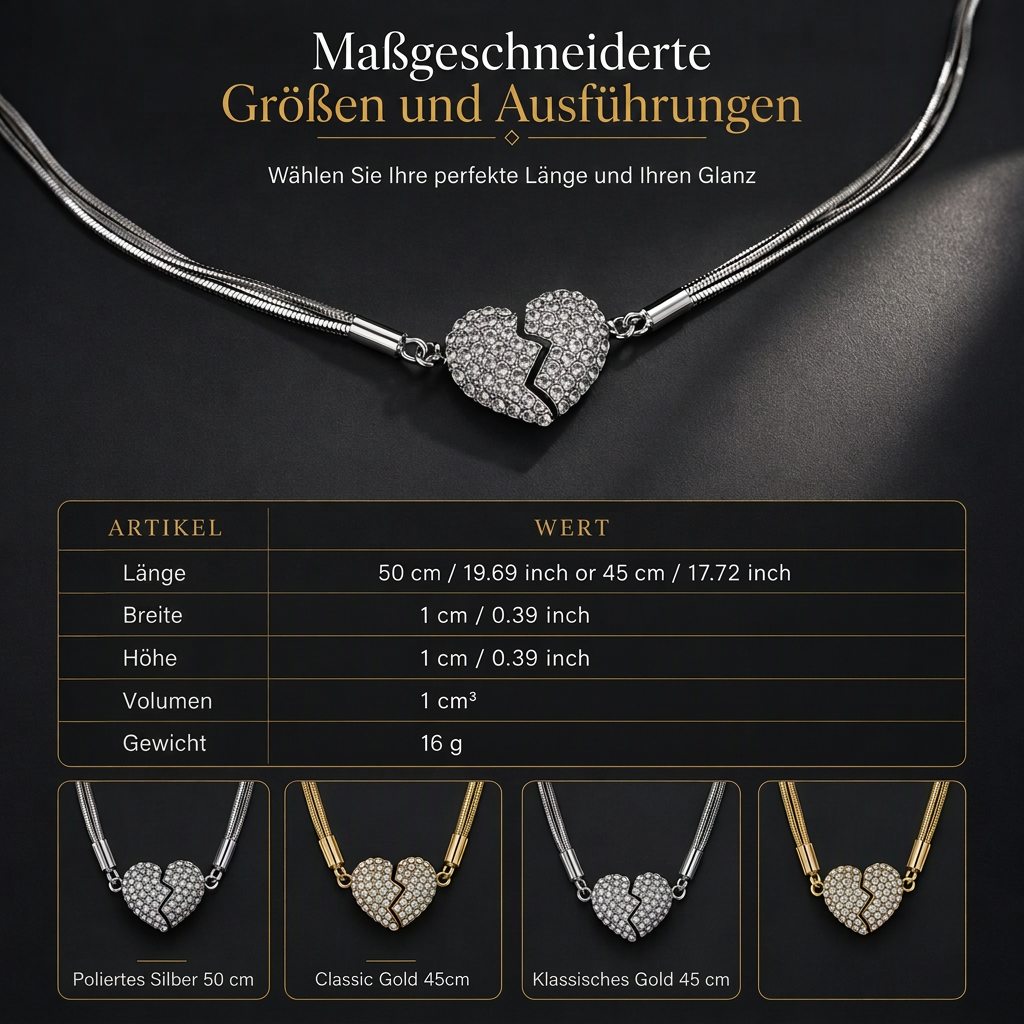 ⏳Begrenzte Zeit 50% Rabatt💥Minimalistischer magnetischer Liebesanhänger für Damen mit Strasssteinen