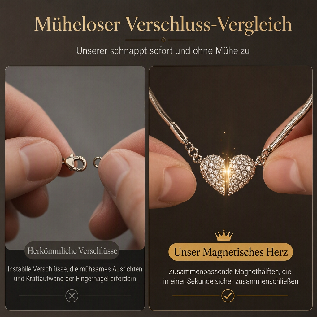 ⏳Begrenzte Zeit 50% Rabatt💥Minimalistischer magnetischer Liebesanhänger für Damen mit Strasssteinen
