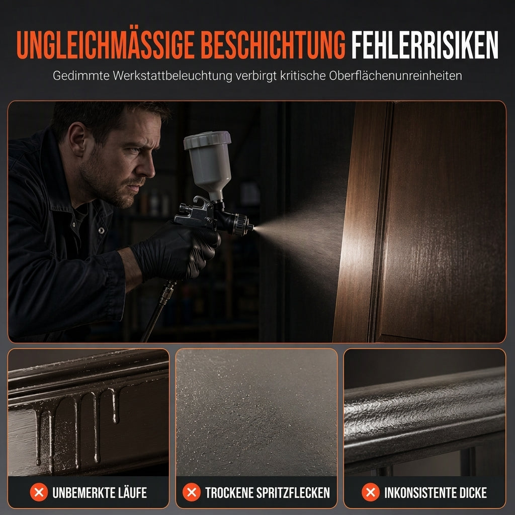 📢📢 50% RABATT !! ⏰ Spraypistolenlicht für Autolackierung und Möbelreparatur – Hilfsbeleuchtungsaufsatz für Beschichtungen und Lackierungen