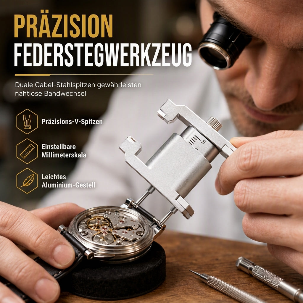 📢📢 50% RABATT !! ⏰ Uhren Reparaturwerkzeug V-förmige Federstangen-Zange und Pinzette Set zum Entfernen des Armbandes