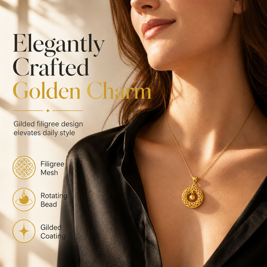 Elegante Damen-Filigran-Halskette im Traumfänger-Design mit Glücksperle