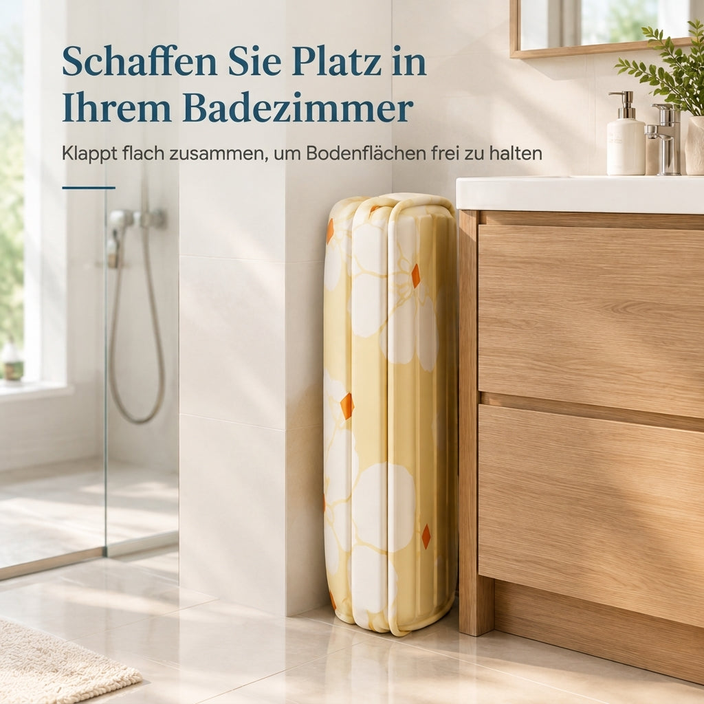 Tragbare, faltbare Badewanne für Erwachsene: große, dickwandige, wärmeisolierende Badewanne mit Kissen und Ablaufschlauch