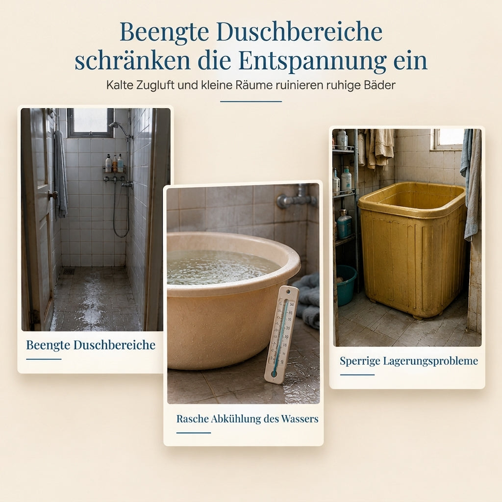 Tragbare, faltbare Badewanne für Erwachsene: große, dickwandige, wärmeisolierende Badewanne mit Kissen und Ablaufschlauch