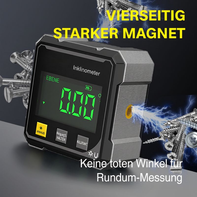 ⏳Begrenzte Zeit 50% Rabatt📐 4-seitige magnetische digitale Winkelmessgerät mit Laser
