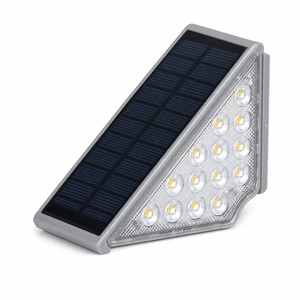 ☀️💡 Solar-Außentreppenleuchte – Kabellos, wasserdicht, automatisch – Lädt bei Tag, leuchtet bei Nacht 🚶✨