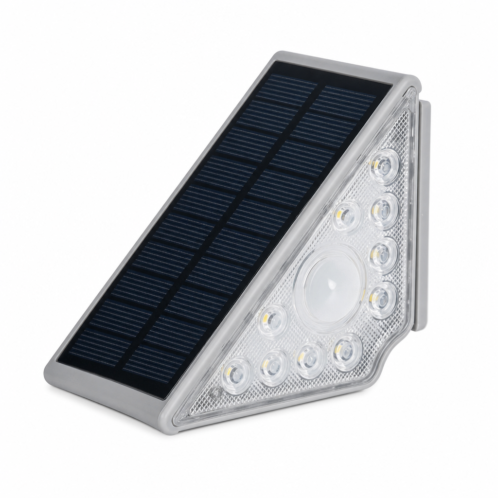 ☀️💡 Solar-Außentreppenleuchte – Kabellos, wasserdicht, automatisch – Lädt bei Tag, leuchtet bei Nacht 🚶✨