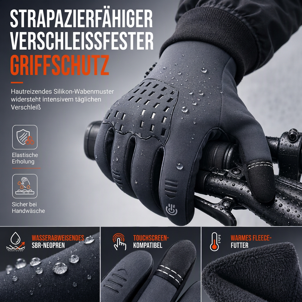 📢📢50% OFF !! ⏰Winter Wasserdichte Fahrradhandschuhe für Herren und Damen