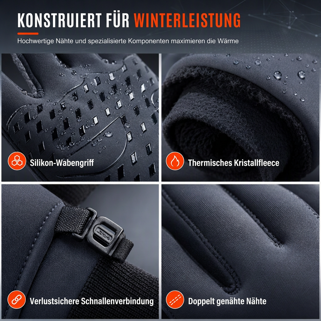 📢📢50% OFF !! ⏰Winter Wasserdichte Fahrradhandschuhe für Herren und Damen