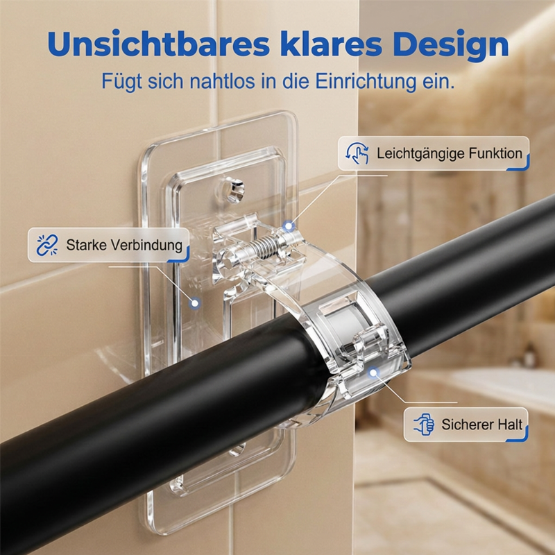 Schwerlast-Stangenhalterungen mit Selbstklebefunktion