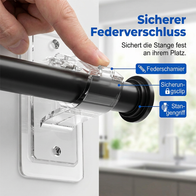 Schwerlast-Stangenhalterungen mit Selbstklebefunktion