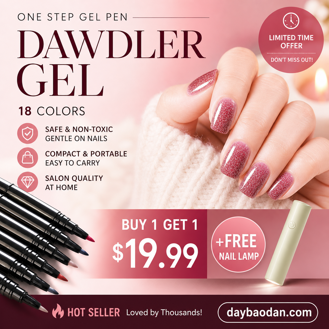 💅 Nur für kurze Zeit: 1 kaufen, 1 gratis ! ✨One Step Nagellackstift🎨Kostenlose Mini-UV-Nagellampe für die Hand💡