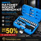🛠️ 50% Rabatt – 29-teiliges Ratschen-Steckschlüssel-Set aus Chrom-Vanadium-Stahl, inkl. 11 Stecknüssen & 10 Bits, ideal für Auto & DIY