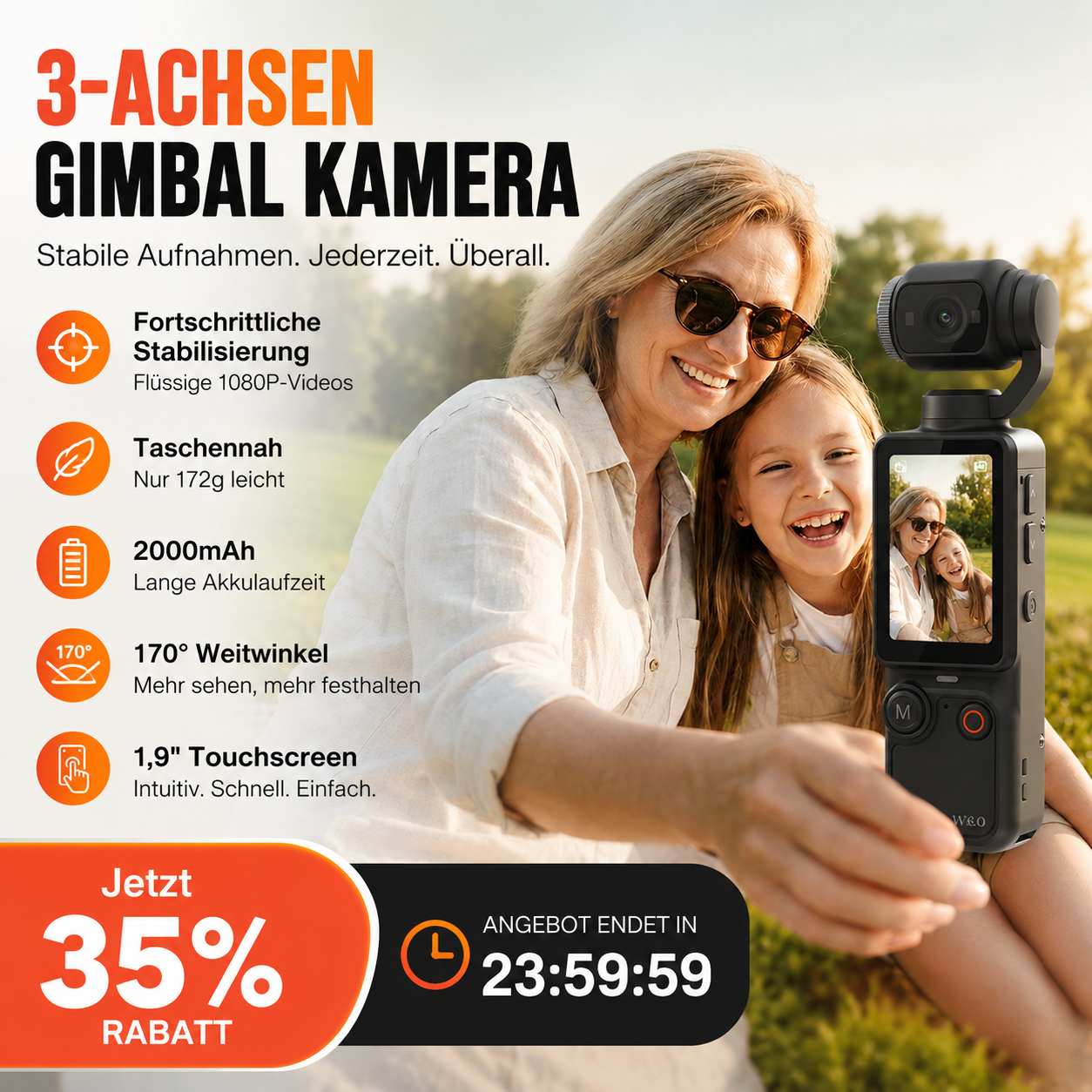 📸✨ LIMITIERTE AUFLAGE – 50% RABATT! Taschenkamera mit klappbarem Display – Selfies perfekt in Szene setzen, sofort teilen ohne Nachbearbeitung 📱💄