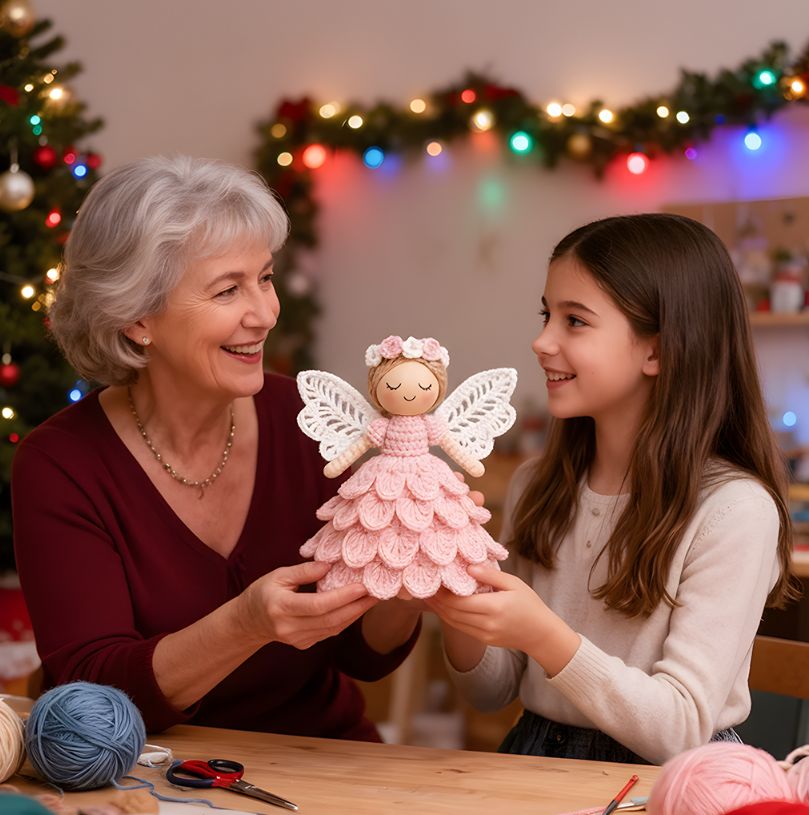 👼 50% RABATT + KAUFE 2 ERHALTE 3! ✨ Häkelset für Engelsfigur - Umfassendes Beginner-Freundliches Kit mit Wolle, Nadeln & Anleitung 🧶✨