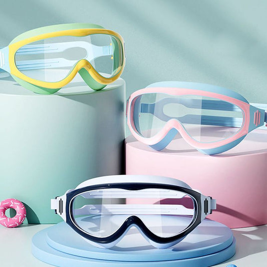 HD-Schwimmbrille für Kinder mit großem Rahmen, wasserdicht und beschlagfrei