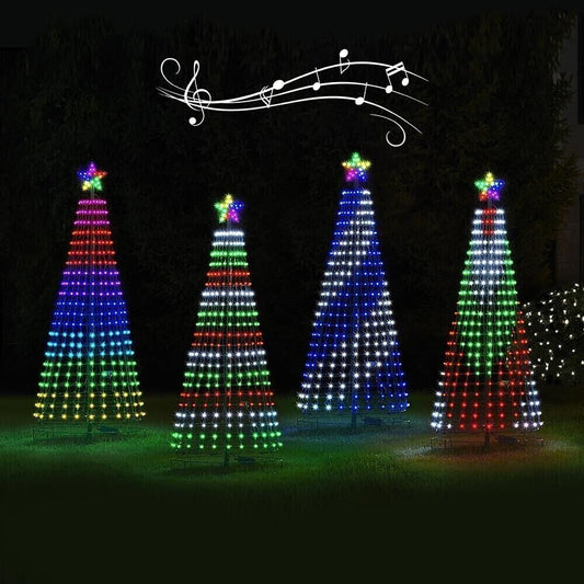 🎄GROSSER NEUJAHRSVERKAUF 50% RABATT🔥 MULTICOLOR LED ANIMIERTE WEIHNACHTSBAUM-LICHTSHOW IM FREIEN