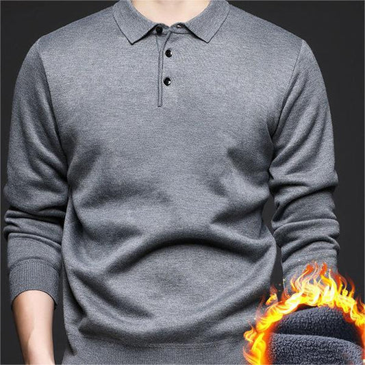 🔥Geschenkauswahl🎁 - Winterpullover für Männer mit Revers, gepolstert und verdickt（Kostenlose Lieferung）